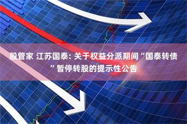 股管家 江苏国泰: 关于权益分派期间“国泰转债”暂停转股的提示性公告