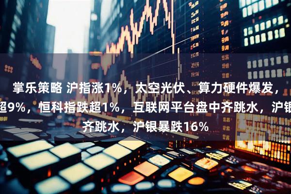 掌乐策略 沪指涨1%，太空光伏、算力硬件爆发，寒武纪跌超9%，恒科指跌超1%，互联网平台盘中齐跳水，沪银暴跌16%